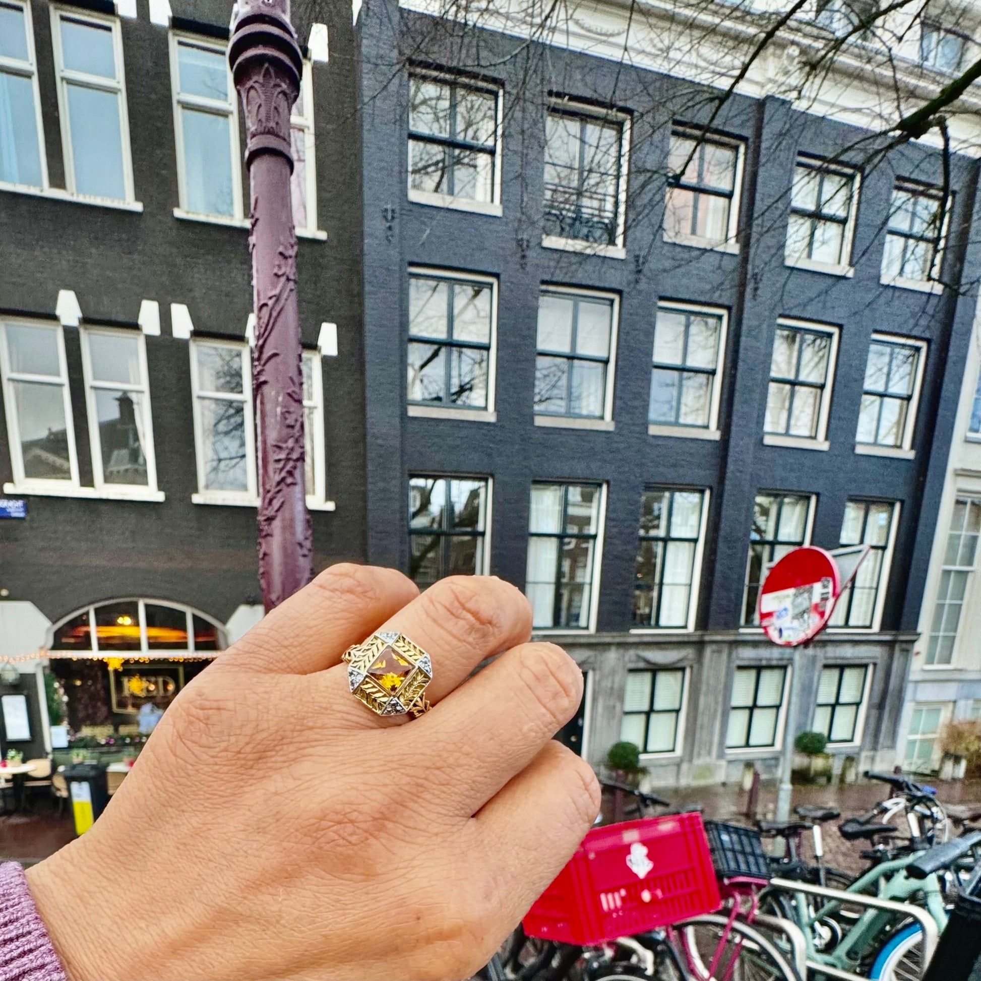 Citrine Diamond 18k Ring 16412-8843