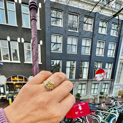 Citrine Diamond 18k Ring 16412-8843