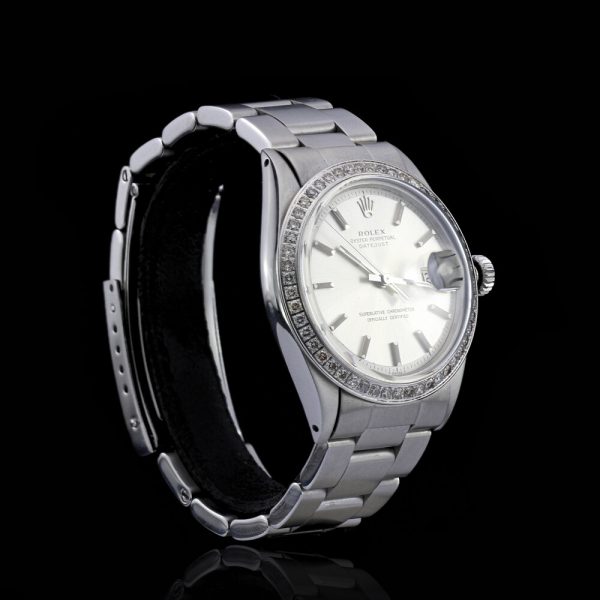 Vintage Rolex Oyster Perpetual Datejust 1601 with Later Diamond Bezel