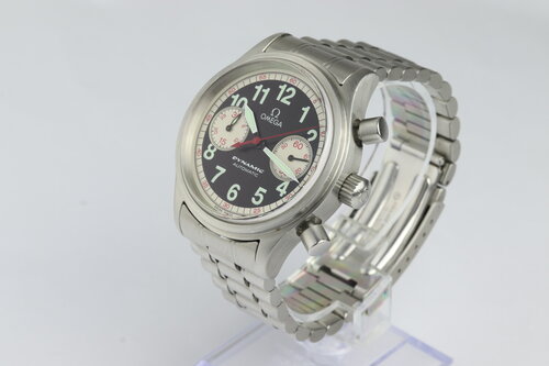 Omega Dynamic Giro Di Sicilia Targa Florio Limited Edition 38mm Chronograph Stainless Steel Watch, to commemorate the last race in 1973 of the open road endurance car race held in Sicily, the Targa Florio