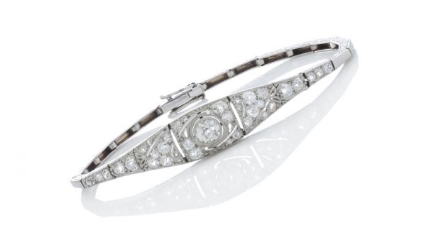 Belle Epoque Diamond and Platinum Bracelet, 1.20 carats