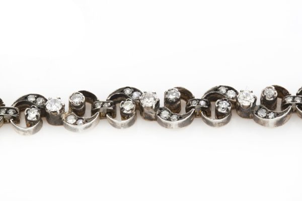 Antique Victorian French 2.72ct Old Cut Diamond Bracelet
