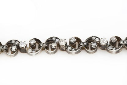 Antique Victorian French 2.72ct Old Cut Diamond Bracelet