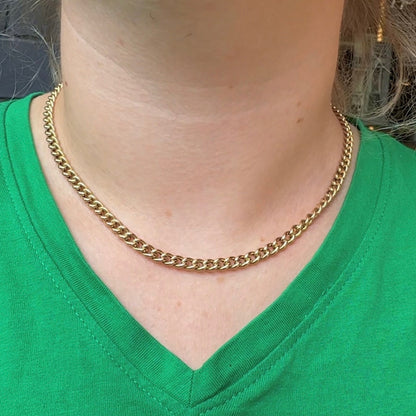 14k Yellow Gold Curb Link Necklace 16690-8938