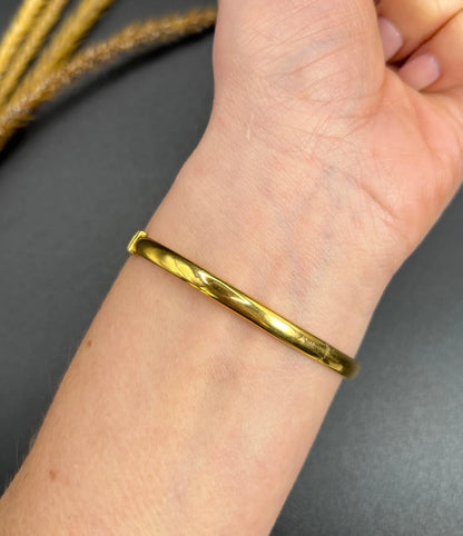 Antique 9 ct Yellow Gold, Edwardian Star Set Sapphire And Diamond Bangle