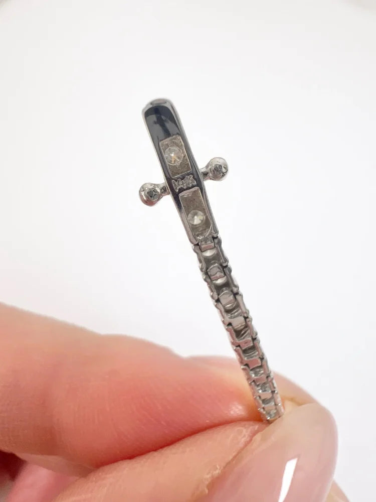 Vintage 2ct Diamond Line Tennis Bracelet in 14ct White Gold