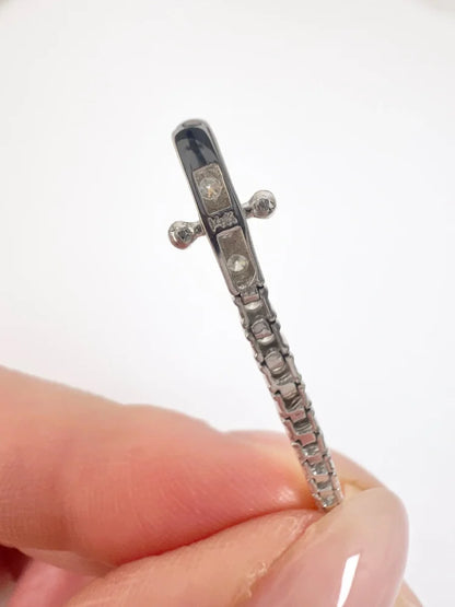 Vintage 2ct Diamond Line Tennis Bracelet in 14ct White Gold