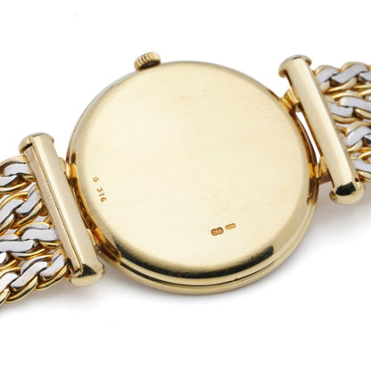 Vintage Delaneau 18ct Gold Watch with Diamond Dial and Bezel