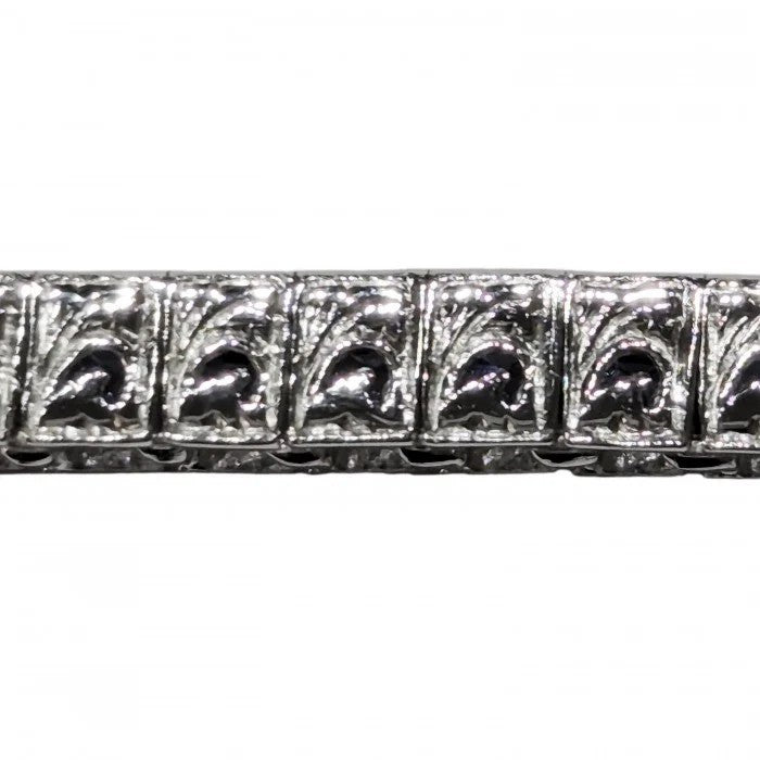 Modern 7.36ct Sapphire Line Bracelet in Platinum