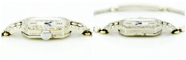 Art Deco Rolex Ladies Wristwatch, Diamond set, 18ct Gold, Glasgow 1924