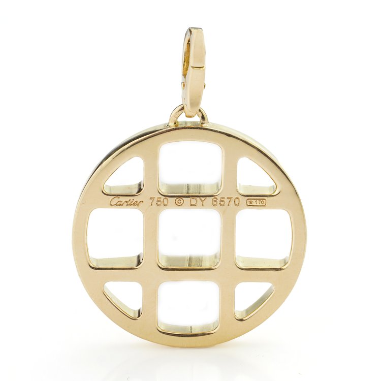 Cartier 18ct Yellow Gold Pasha Grid Pendant
