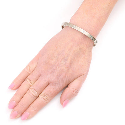 Vintage Cartier 18ct White Gold Love Bangle Bracelet