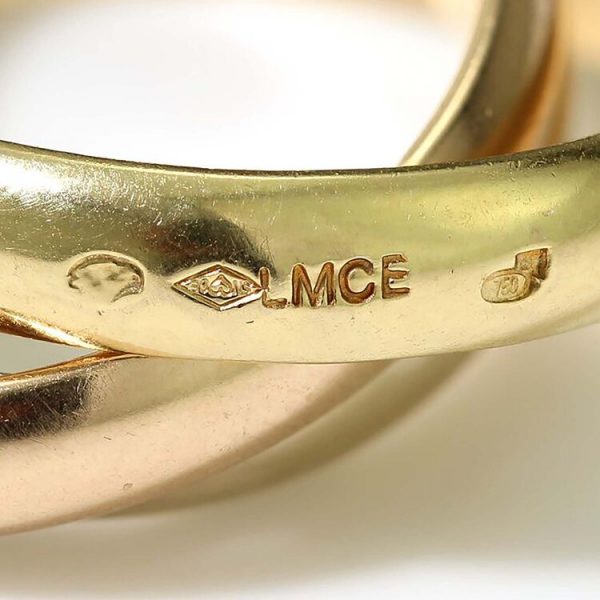 Les Must de Cartier 18ct Tri Colour Gold Trinity Band Ring