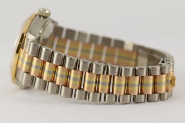 Rare Rolex Tridor 68149 Midsize 18ct Yellow Gold Watch with Original Diamond Bezel, with Rolex box