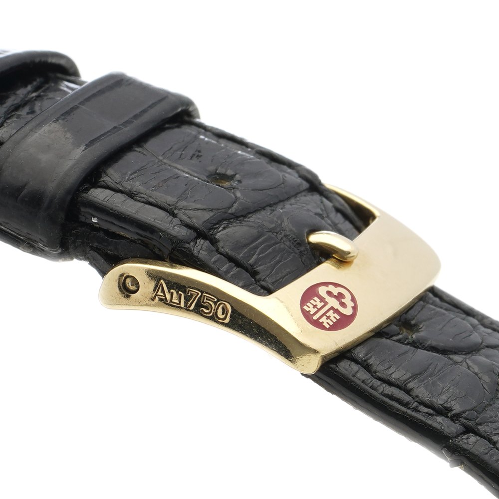 Corum Tabogan 18ct Yellow Gold Watch with 0.54cts Diamonds on original black leather strap