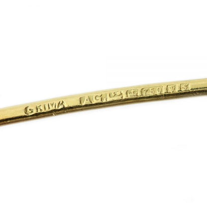 Andrew Grima Diopside Boulder Pendant in 18ct Yellow Gold, Circa 1981, Signed