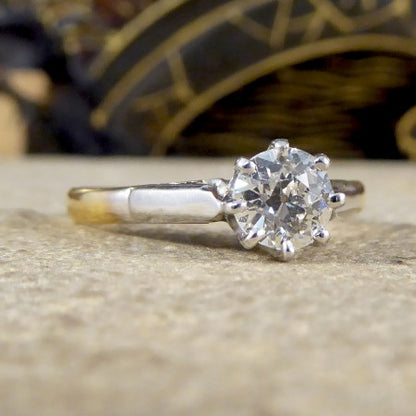 Antique Edwardian 0.53ct Old-Cut Diamond Solitaire Engagement Ring