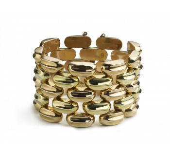 vintage 18ct gold brick bracelet