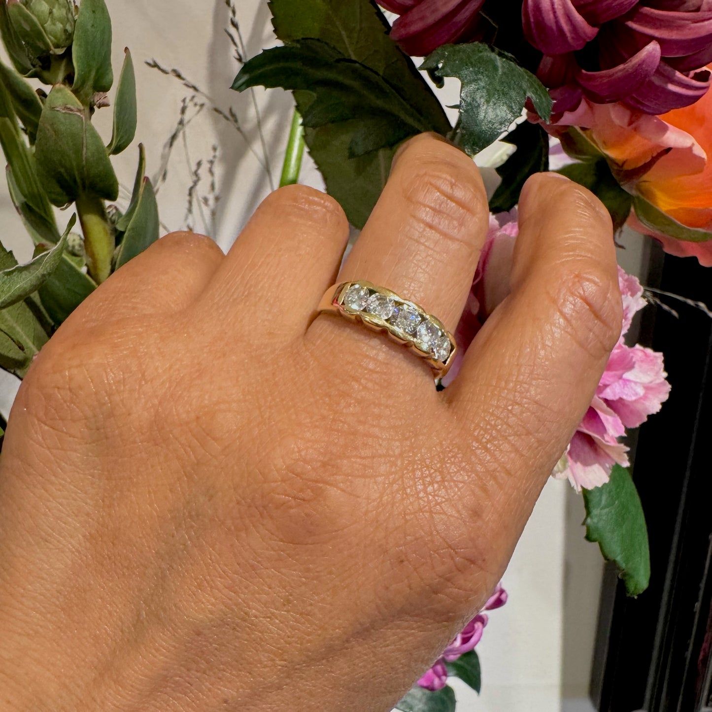 Diamond 18k Row Ring 16929-9025