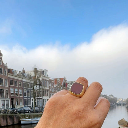 Carnelian 14k Signet Ring 17016-9064
