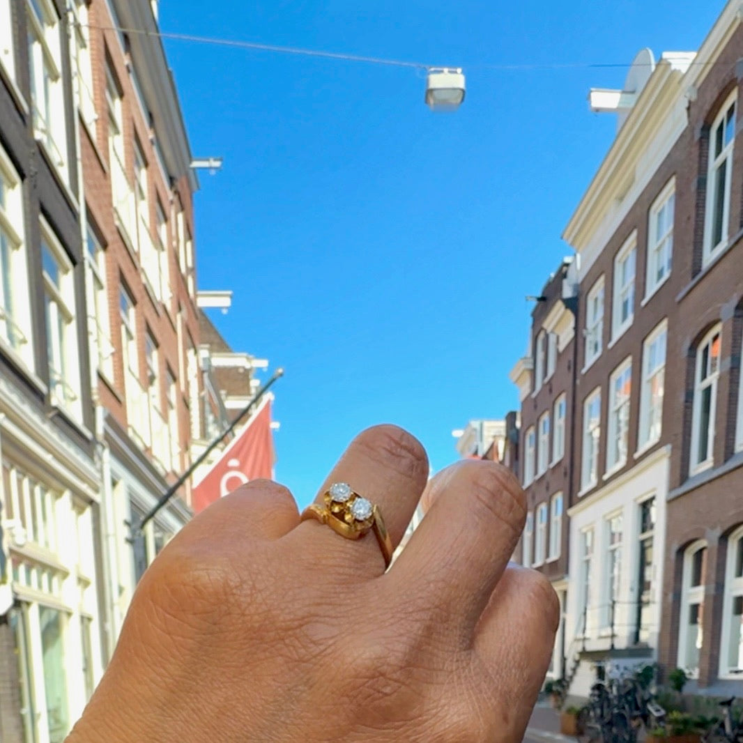 Diamond 18k Toi Et Moi Ring 17047-9089