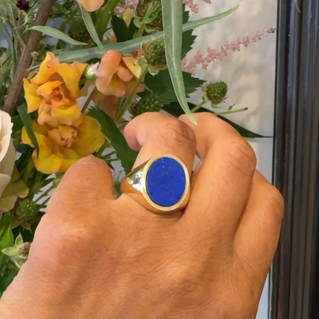 Lapis-Lazulis 14k Signet Ring 17058-9097
