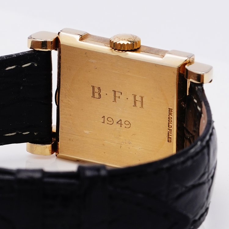 Vintage 1940s Longines Wittnauer Manual Watch; Ref A25182, 10ct Yellow Gold Filled Manual Wind Wristwatch. Circa 1949