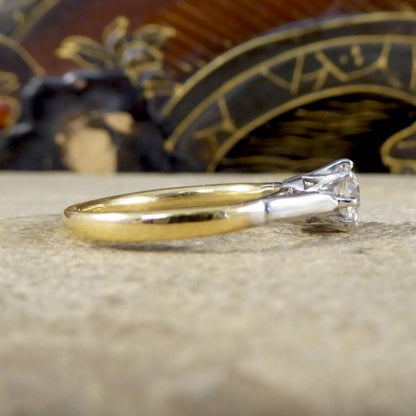 Antique Edwardian 0.53ct Old-Cut Diamond Solitaire Engagement Ring