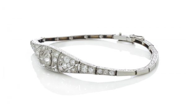 Belle Epoque Diamond and Platinum Bracelet, 1.20 carats