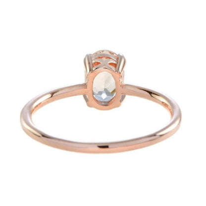 1.20ct Oval Pink Morganite Solitaire Engagement Ring