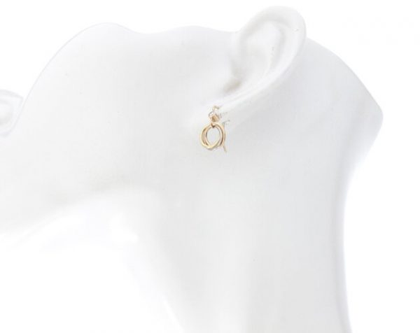 Cartier Trinity 18ct Gold Hoop Drop Earrings with Diamonds, Circa 1990s