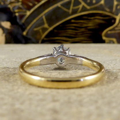 Antique Edwardian 0.53ct Old-Cut Diamond Solitaire Engagement Ring