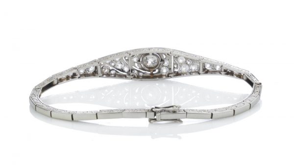 Belle Epoque Diamond and Platinum Bracelet, 1.20 carats