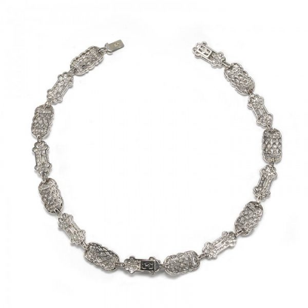Belle Epoque Diamond Necklace Bracelets in Platinum, 20.00 carats