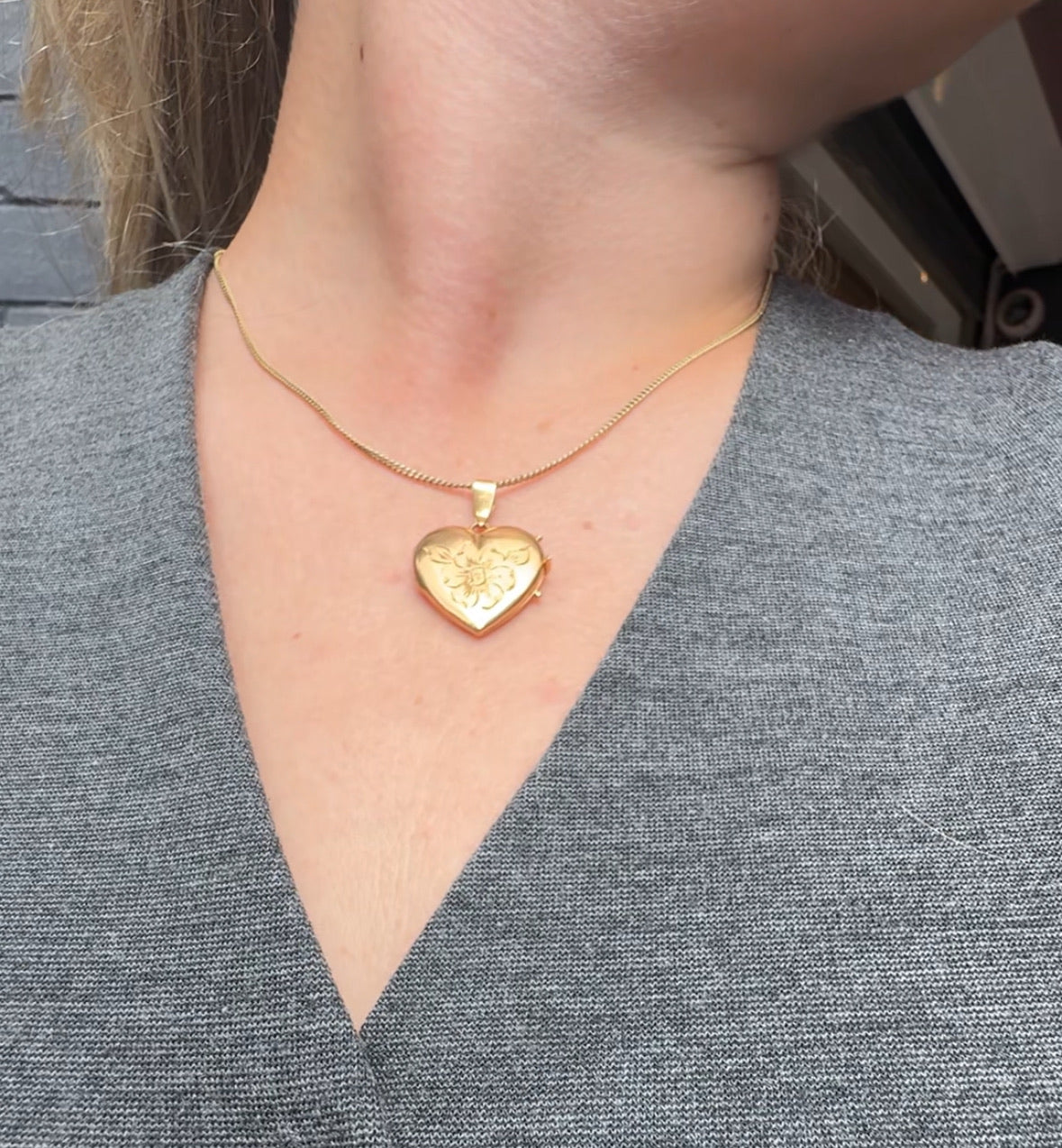 14 Carat Gold Heart-Shape Locket