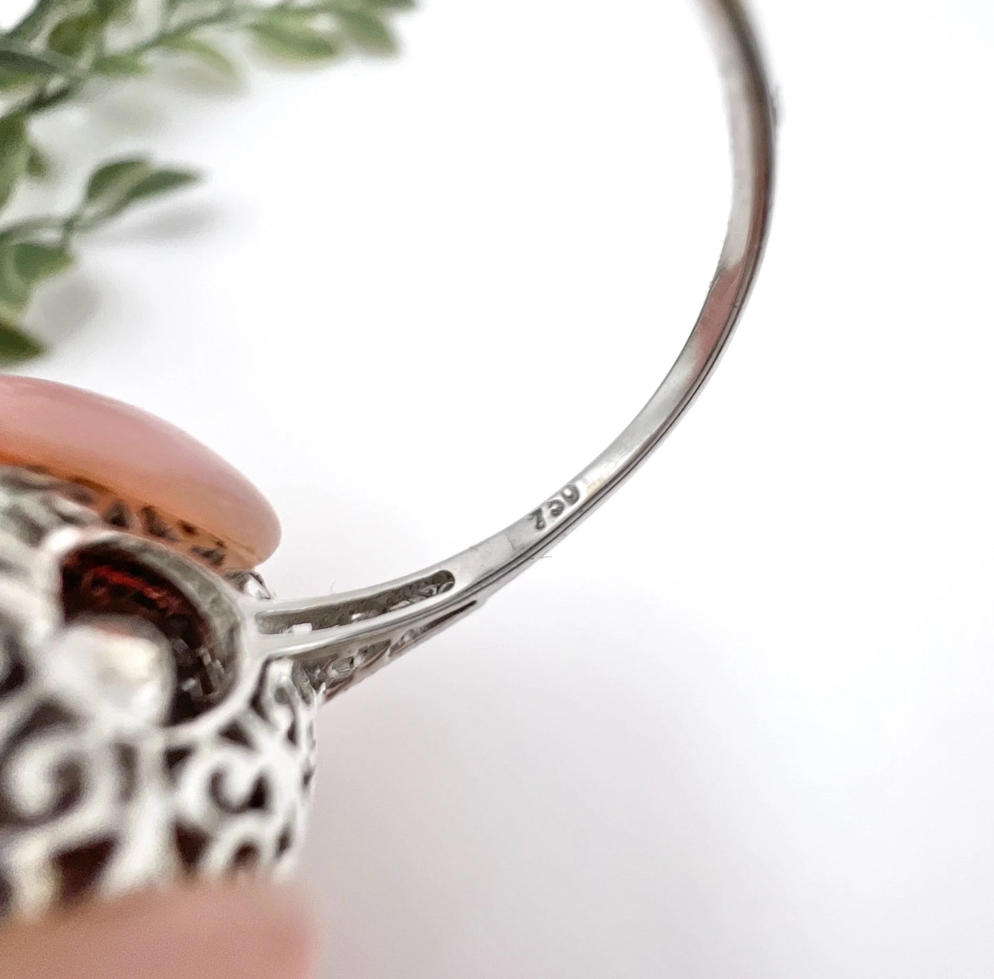 Preloved Vintage Sapphire & Diamond Double Halo Engagement Ring, Target Ring