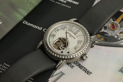 Frederique Constant Heart Beats Diamonds Limited Edition 40mm Stainless Steel Automatic Watch, 2.70 carat total, with box and papers