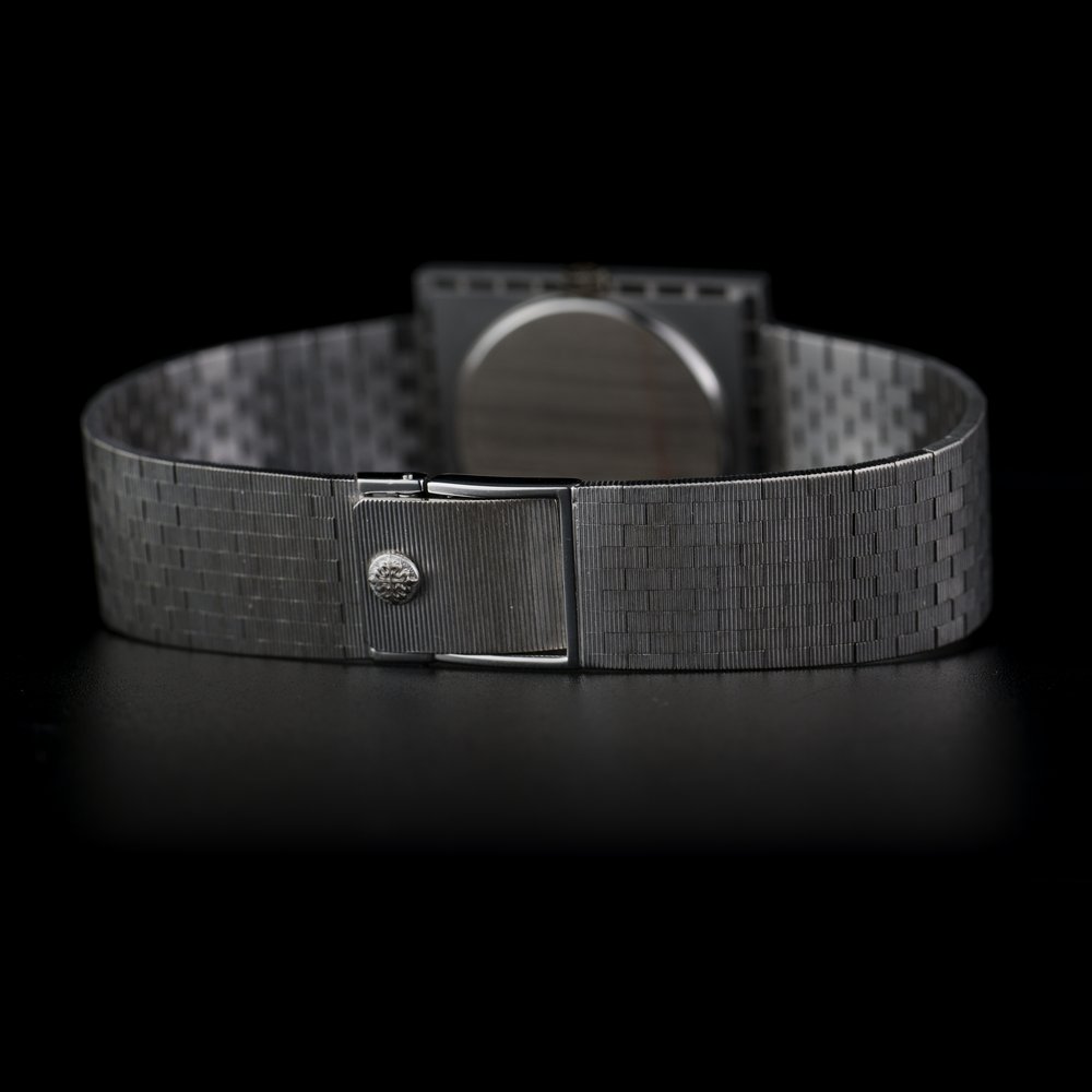 Ladies Patek Philippe 18ct White Gold Manual Watch with Baguette Diamonds