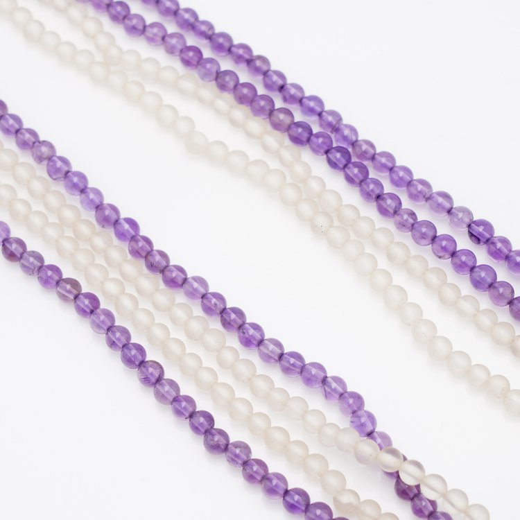 Vintage 24ct Amethyst and Rock Crystal Necklace