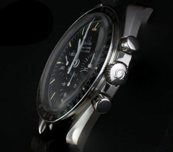 Omega Speedmaster Moonwatch Stainless Steel 42mm Manual Chronograph Watch, with original box and service papers from 2017, Circa 1988