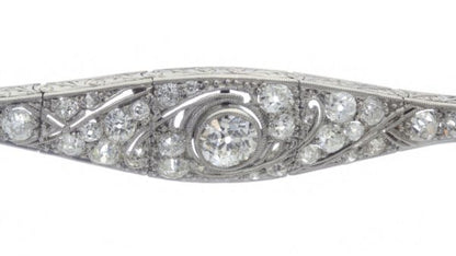 Belle Epoque Old Cut Diamond and Platinum Bracelet, 1.20 carats, Circa 1910