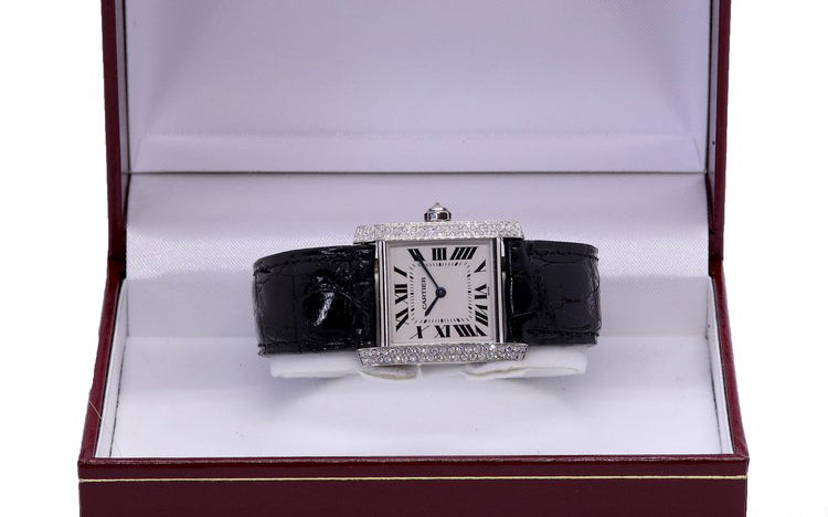 Cartier Tank Francaise 18ct White Gold and Diamond Ladies Watch
