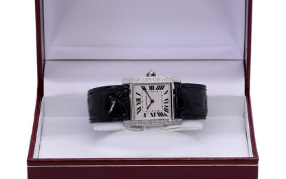 Cartier Tank Francaise 18ct White Gold and Diamond Ladies Watch