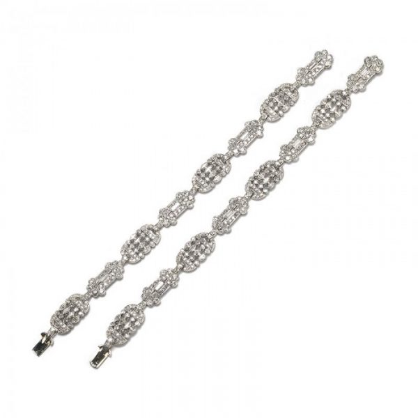 Belle Epoque Diamond Necklace Bracelets in Platinum, 20.00 carats