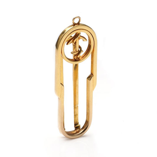 Carniani Vintage 18ct Yellow Gold Money Clip, Made in Italy, Arezzo, Circa 1980s