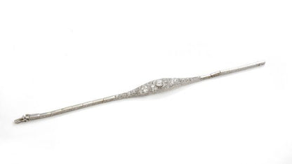 Belle Epoque Diamond and Platinum Bracelet, 1.20 carats