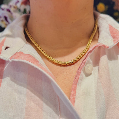 18ct Wheat Spiga Link Chain