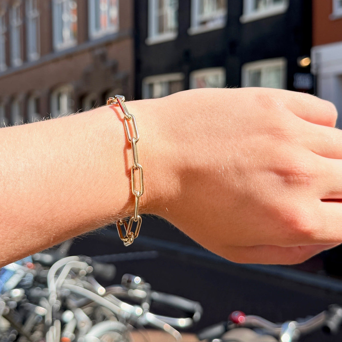 14ct Paper Clip Link Bracelet
