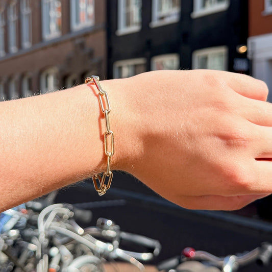 14ct Paper Clip Link Bracelet