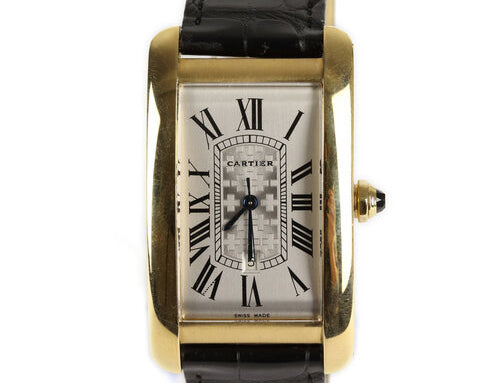 Cartier Tank Americaine Rare Limited Edition Large Model Automatic Rectanuglar Watch, Ref 1740, Engraved reverse, Signed, Numbered, With Paperwork and Cartier pouch